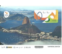 B184 ENTREGA DA BANDEIRA PARALÍMPICA RIO 2016 MINT - 9905