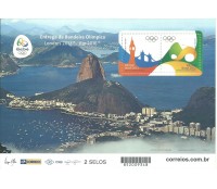 B183 ENTREGA DA BANDEIRA OLÍMPICA RIO 2016, MINT  9906