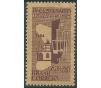 C328B Quarto Centenário de São Paulo - Papel Palha 1954  M 12.342