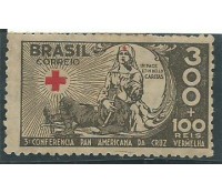 C089 Cruz Vermelha 300 + 100 ano 1935 Novo com marca de charneira 12.941