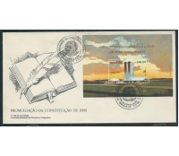 Fdc 453/88 B-77 Promulgação da Constituição de 1988, carimbo de  DF 14.107