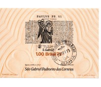 1973 B35 São Gabriel, Carimbo CBC Bahia 15.873 Novo com goma duas marcas de carneiras