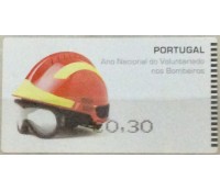 2008 Portugal Etiqueta Ano Nacional do Voluntariado nos Bombeiros 18.193 Mint