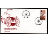 Fdc 569 1992 Envelope em homenagem aos Bombeiros de Joinville - SC , carimbo de 13.7.92,18.226