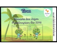 B188 Mascote dos jogos Paralímpicos Rio 2016 Tom, Mint 18.961 