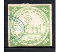 T04 Selo para Porteamento ,1871 200 réis, verde claro  19.965 U