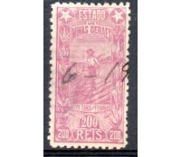 Secretaria das Finanças, 200 réis, rosa,usado perfeito 20.167