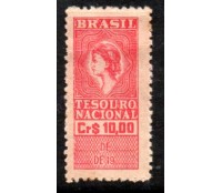 Tesouro Nacional Cr$10,00 vermelho, novo 20.168