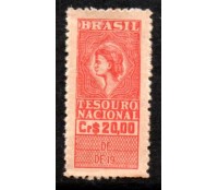 Tesouro Nacional Cr$20,00 vermelho, novo 20.169