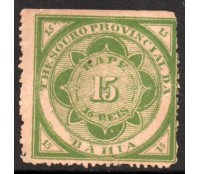 16 - Imposto sobre o Rapé, 15 réis, verde Thesouro Provincial da Bahia, 20.176 aminci abaixo, sem uso