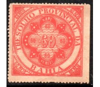 18 - Imposto sobre o Rapé, Thesouro Provincial da Bahia, 60 réis vermelho 20.179
