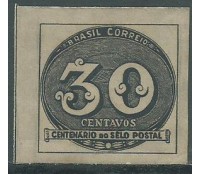 C180  Centenário do selo Brasileiro 1843 Novo 1866