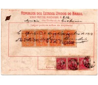 Vale Postal N°216 emissão em Cachoeira-Bahia em 02.11.1913 - 24.321