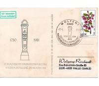 Alemanha D.D.R. 1981  Bilhete Postal com 1 selo na frente e outro no verso 25.350
