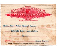 1922 Carta Bilhete CB-91 200 Réis "Cabeça Grande" 26.032, Só a parte da Frente da carta