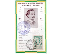 1947 Máximo Postal 1º Centenário do Nascimento de Castro Alves 26.886