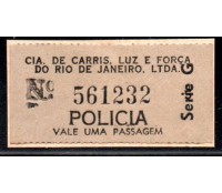 Cia de Carris, Luz e Força do Rio de Janeiro POLICIA 27.965 RARA