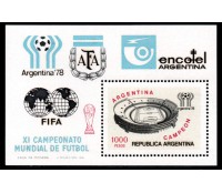 Argentina 1978 XI Campeonao Mundial de Futebol FIFA Bloco 1000 Pesos mint 28.693