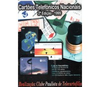 CATÁLOGO NACIONAL DE CARTÕES TELEFÔNICOS 2ª Edição de 1999 50 folhas seminovo30.212