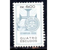 0013 Estampilha Fiscal - Quatro Escudos - mint 31.065