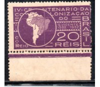 1932 C41 -  4° Centenário da Fundação de São Vicente "Tinta do selo abaixo na barra e picotes sobre o selo na margem direita 31.200