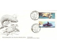 BRASIL FDC-421 - PRESERVAÇÃO DA FAUNA BRASILEIRA -5.6.87 - TARTARUGA, CARIMBO DE VÁRIOS ESTADOS   2879