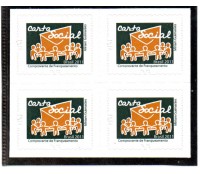 R856 Carta Social -  Quadra  3026 Mint