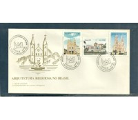 FDC491/1990 Arquitetura Religiosa, 740 carimbos RS/MG